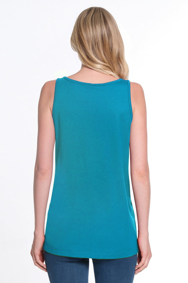 Soft Bamboo Knit Tank - Teal