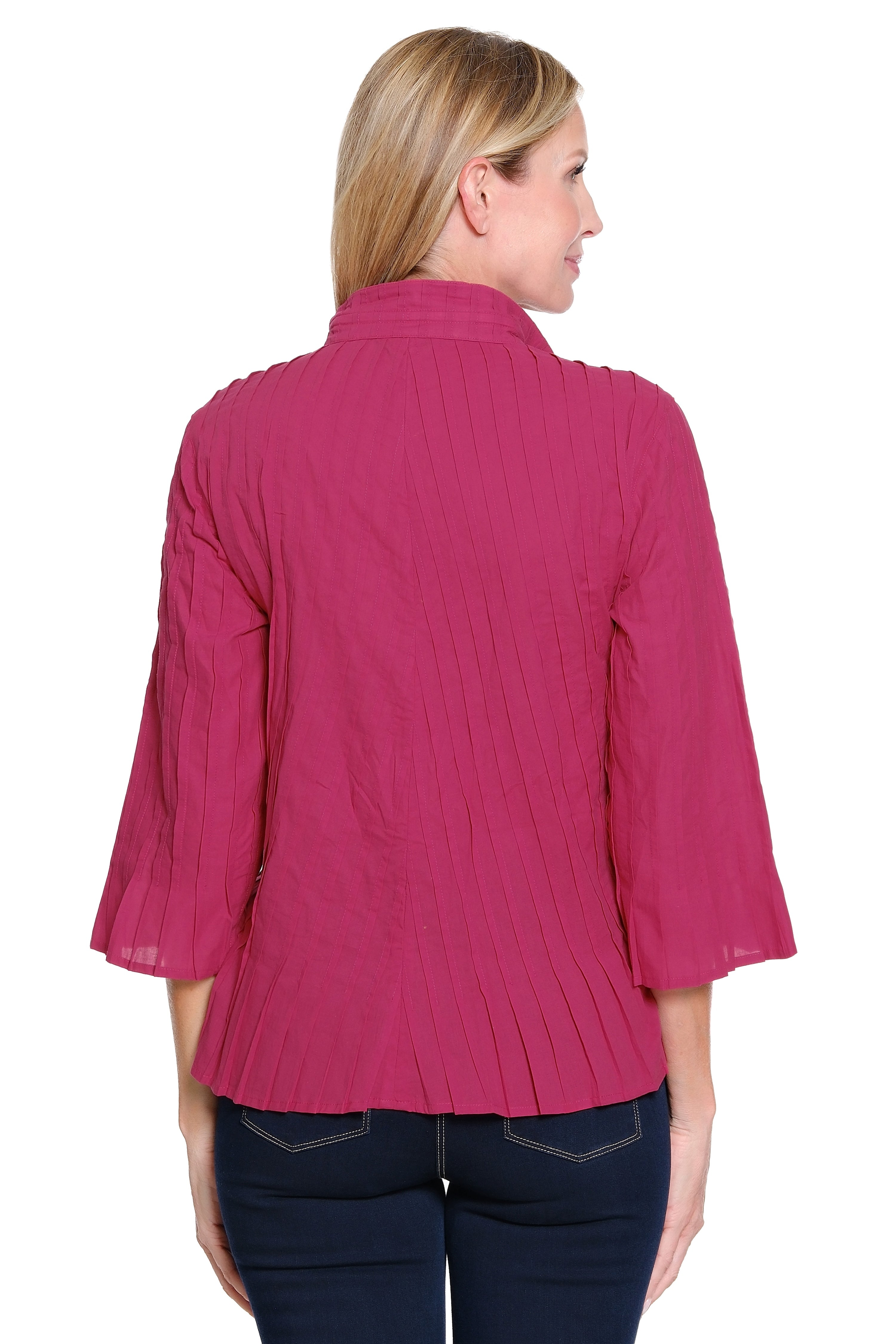 Pleated Blouse - Magenta