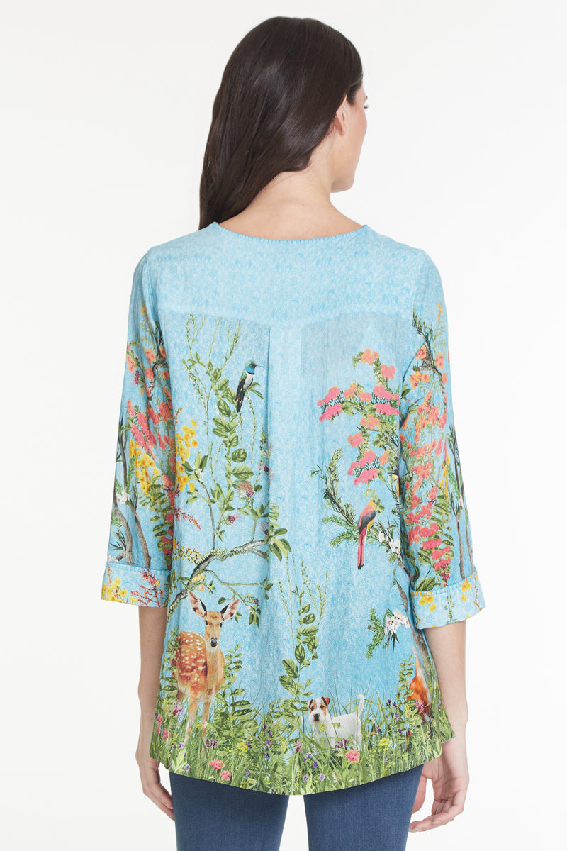 High-Low Floral Tunic - Floral Multi
